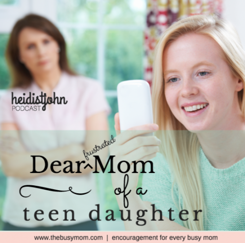 Are you struggling to navigate the teen years with your daughter? You're not alone! Join Heidi St. John and she talks about all things "teen girls" with Durenda at the podcast today!