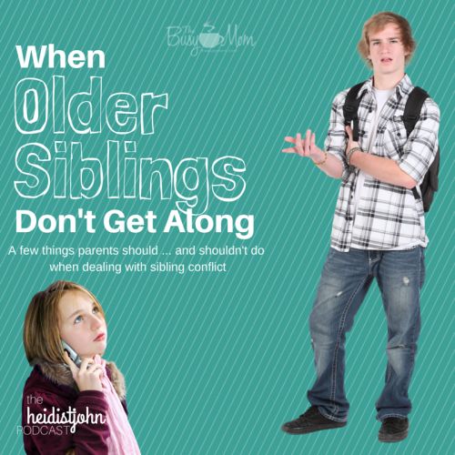 Are you struggling with sibling conflict? Listen in to find out a few things you should .... and should not do when your kids fight.