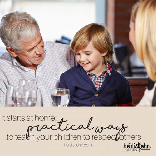 It starts at home: join Heidi St. John and guest Durenda Wilson as they share some practical ways to teach your children the importance of respect.