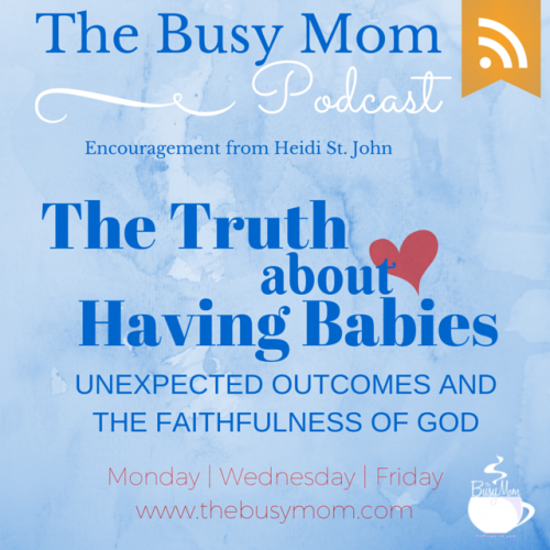 When life is easy, it's easy to trust God... but what happens when we encounter the unexpected? Join Heidi St. John and Durenda Wilson for honest talk about what it's like to walk through tough pregnancies/births. 