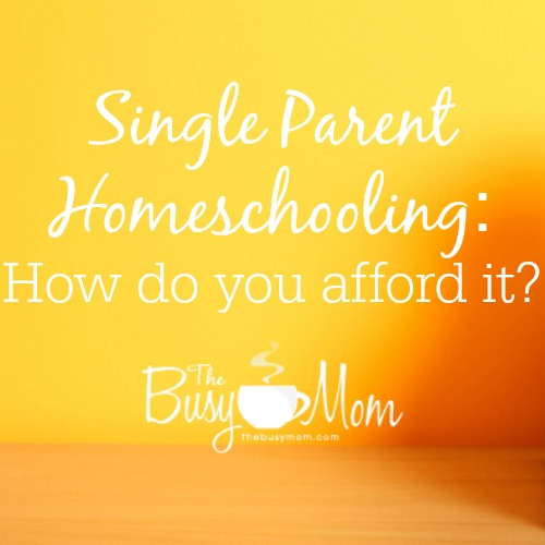 Affording to homeschool as a single parent